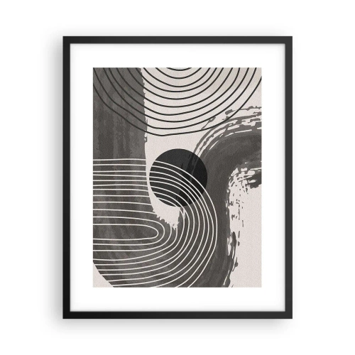 Plakát v černém rámu - Ovál vítězí - 40x50 cm