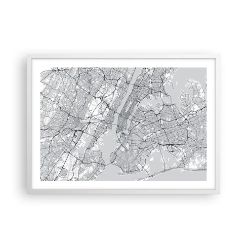 Plakát v bílém rámu - Anatomie metropole - 70x50 cm