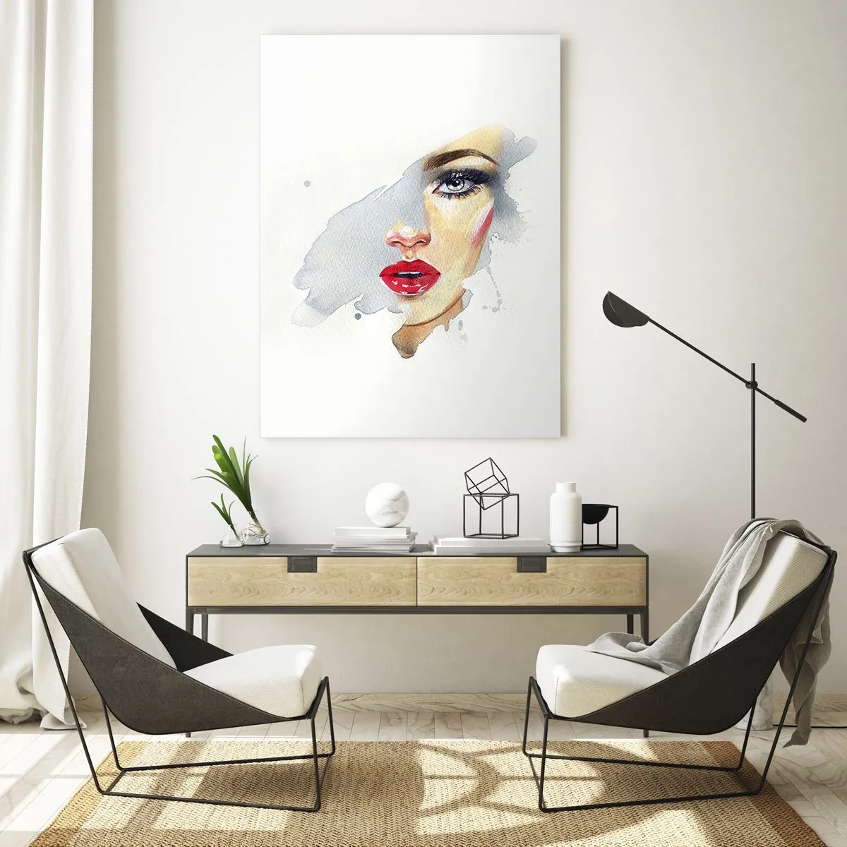 Obraz na skle - Odraz v kapce vody - 50x70 cm