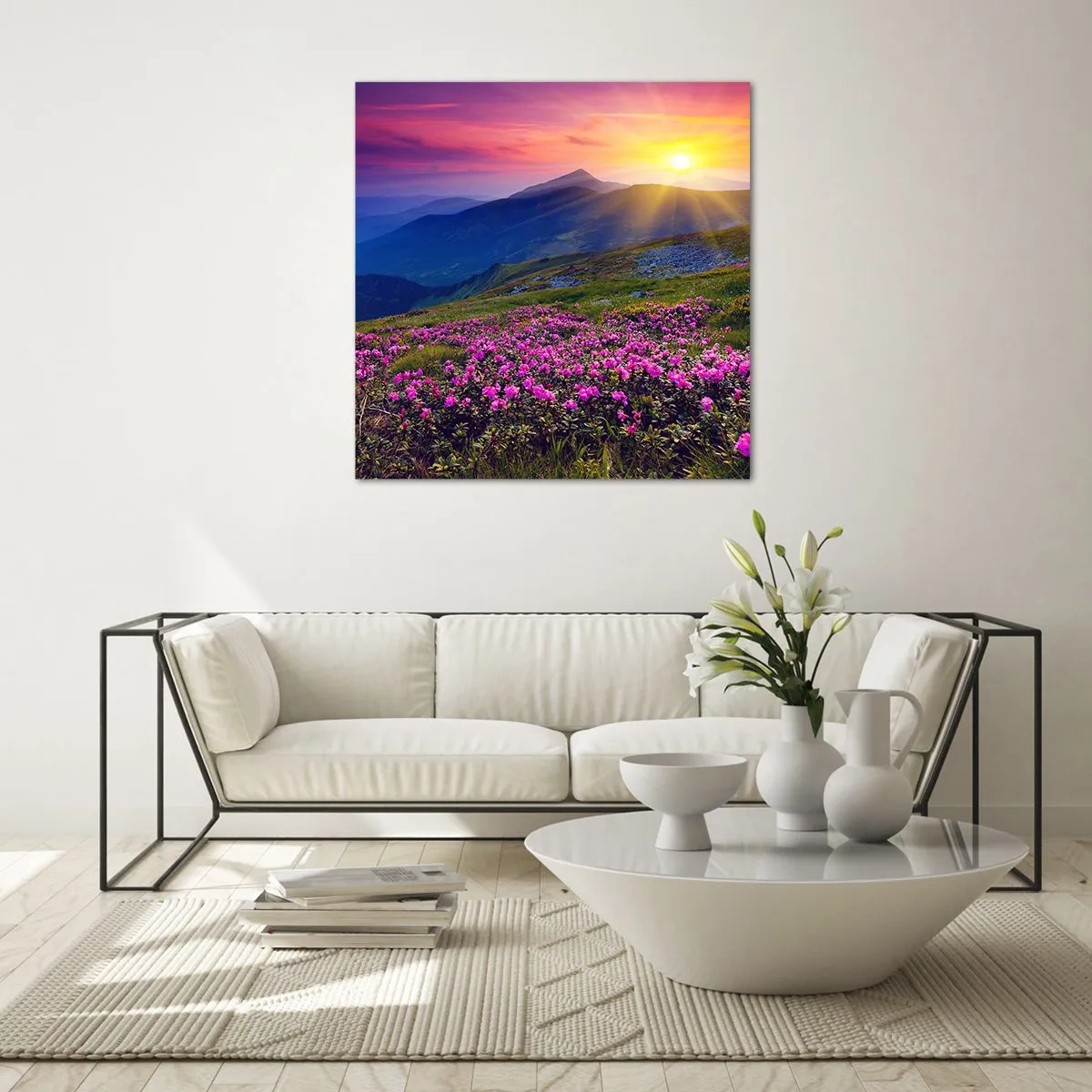 Obraz na skle - …A kolem voní kosodřevina a voní byliny - 40x40 cm