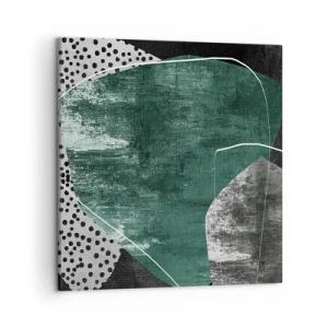 Obraz na plátně - Barevná abstrakce se zlatou vločkou - 50x50 cm