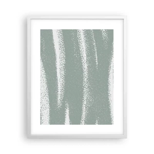 Plakát v bílém rámu - Abstrakce v zimním stylu - 40x50 cm