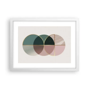 Plakát v bílém rámu - Kruhy… - 40x30 cm