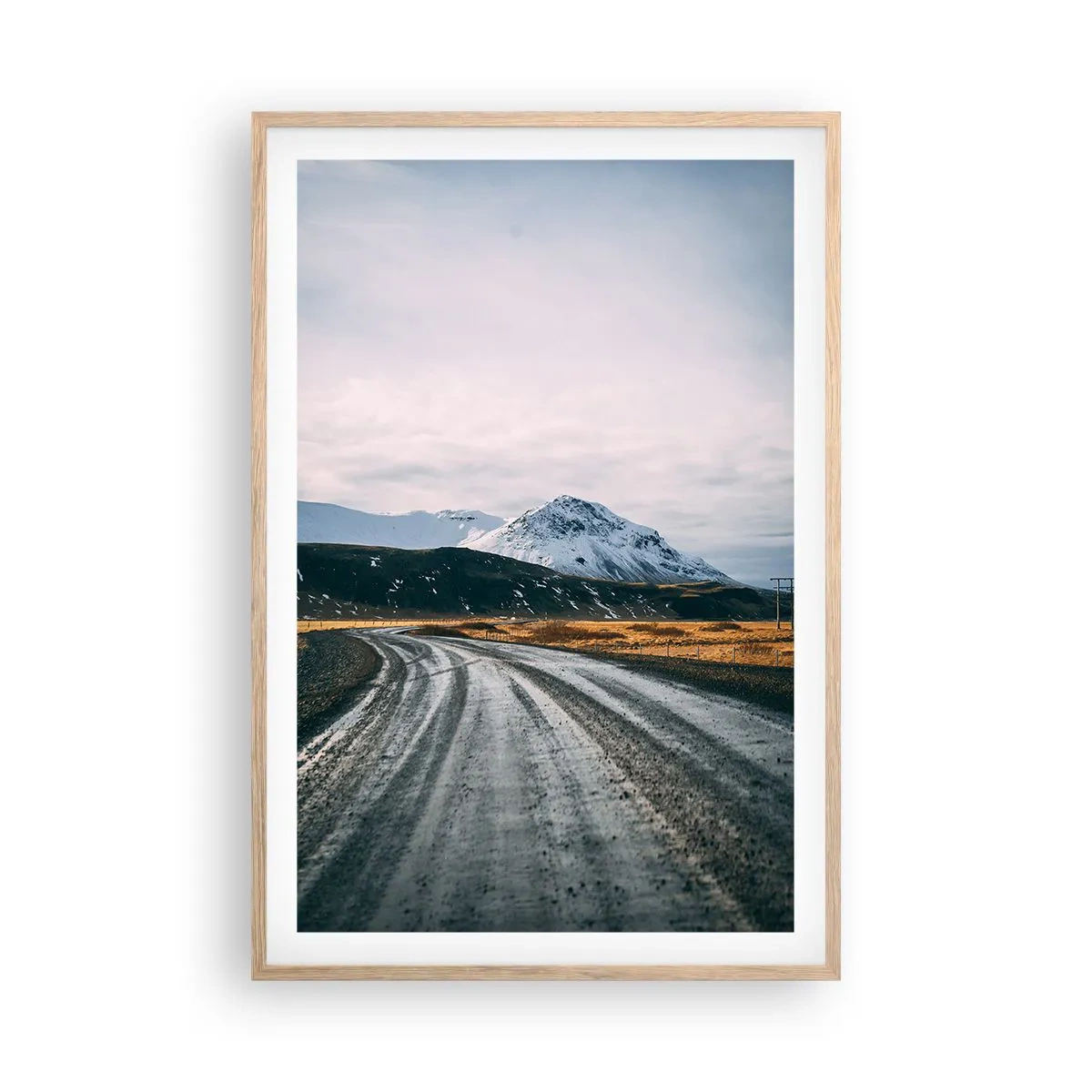 Plakát v rámu světlý dub - V islandském stylu - 61x91 cm