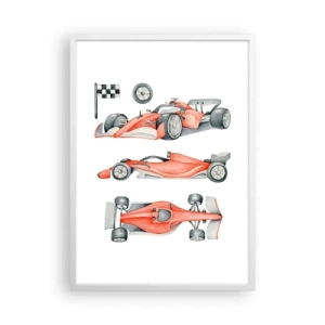 Plakát v bílém rámu - Dohnat sen - 50x70 cm