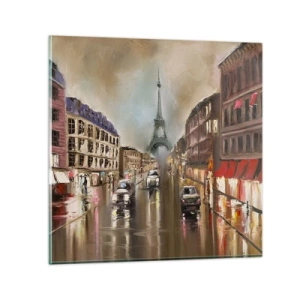 Obraz na skle - Počítá se pouze ona - 70x70 cm