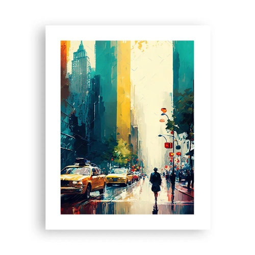 Plakát - New York – tady je i déšť barevný - 40x50 cm