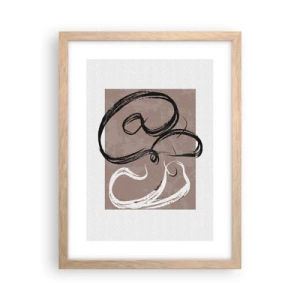 Plakát v rámu světlý dub - Kompozice – hledání úplnosti - 30x40 cm