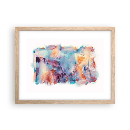 Plakát v rámu světlý dub - Barevný nepořádek - 40x30 cm