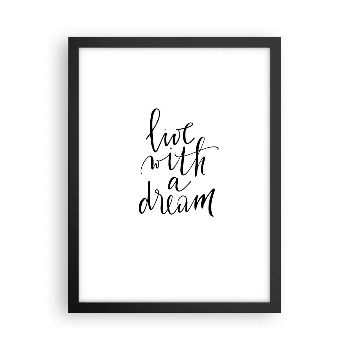 Plakát v černém rámu - Of course - 30x40 cm