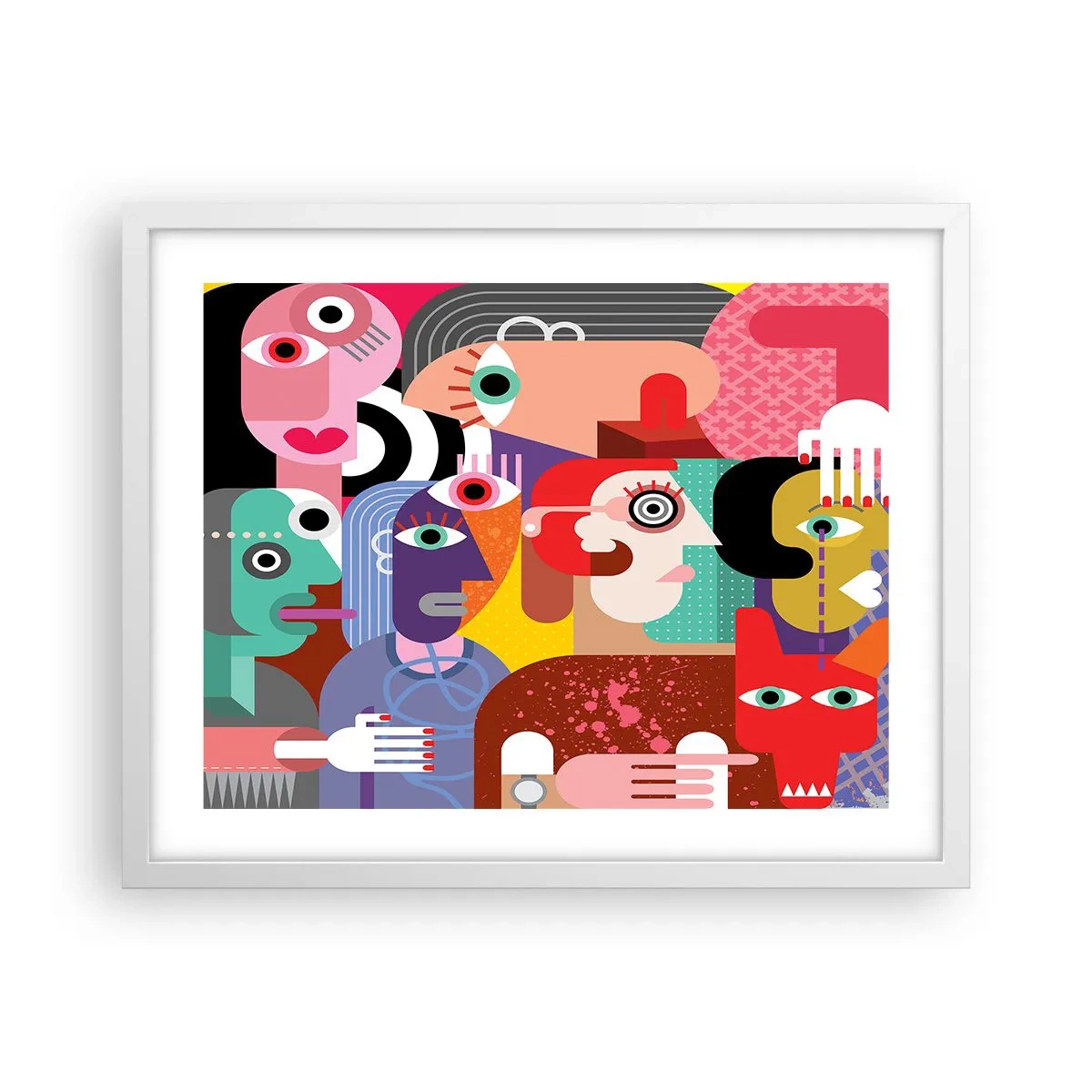 Plakát v bílém rámu - My od pána Picassa - 50x40 cm