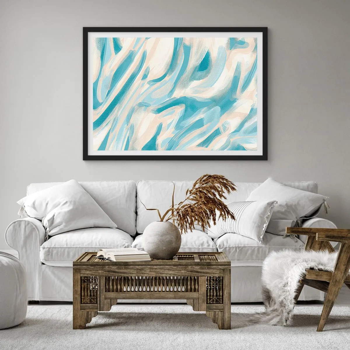 Plakát v černém rámu - Jarní závany - 70x50 cm