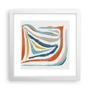 Plakát v bílém rámu - Přátelsky usměvavá abstrakce - 30x30 cm