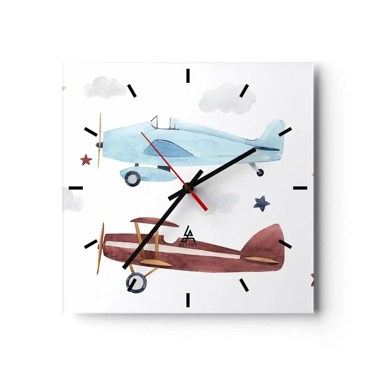 Nástěnné hodiny - Pane pilote, čekáme! - 30x30 cm