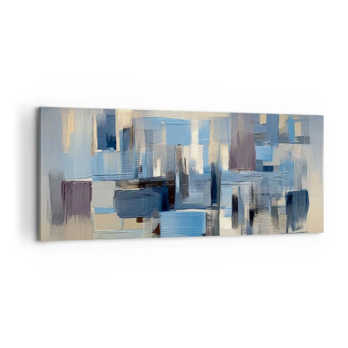 Obraz na plátně - Modrá konstrukce - 100x40 cm
