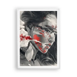 Plakát v bílém rámu - Ve spárech absurdity - 70x100 cm