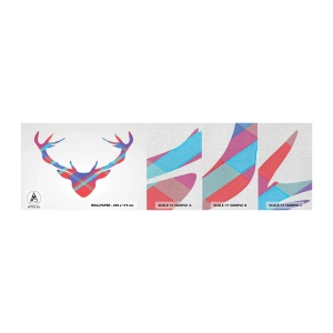 Vzor Fototapety Premium Canvas - Skotský jelen - Abstrakce, Jelen, Parohy - 100x30 cm