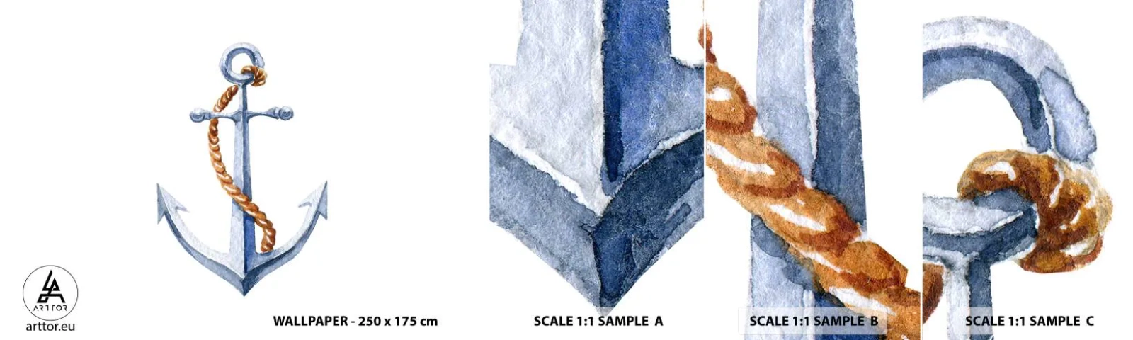 Fototapeta Vzorek Standard Eco - Ahoj, dobrodružství! - Kotva, Hobby, plachtění - 100x30 cm