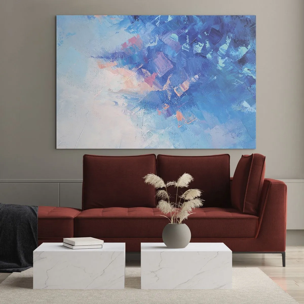 Obraz na skle - Zimní abstrakce - 100x70 cm