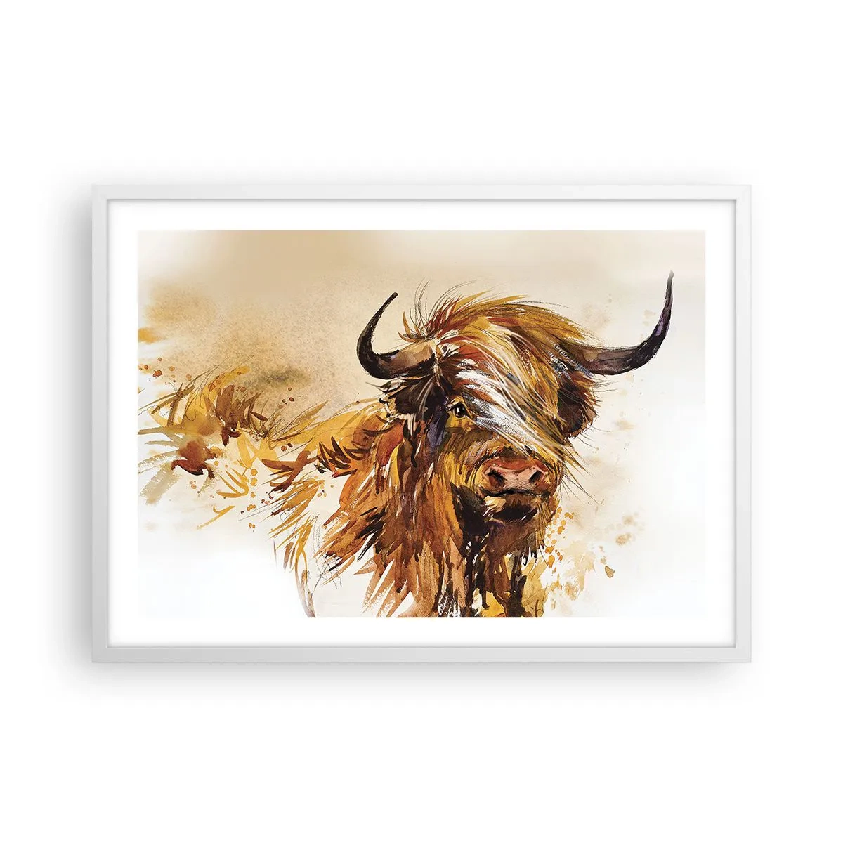 Plakát v bílém rámu - Pýcha lovce - 70x50 cm