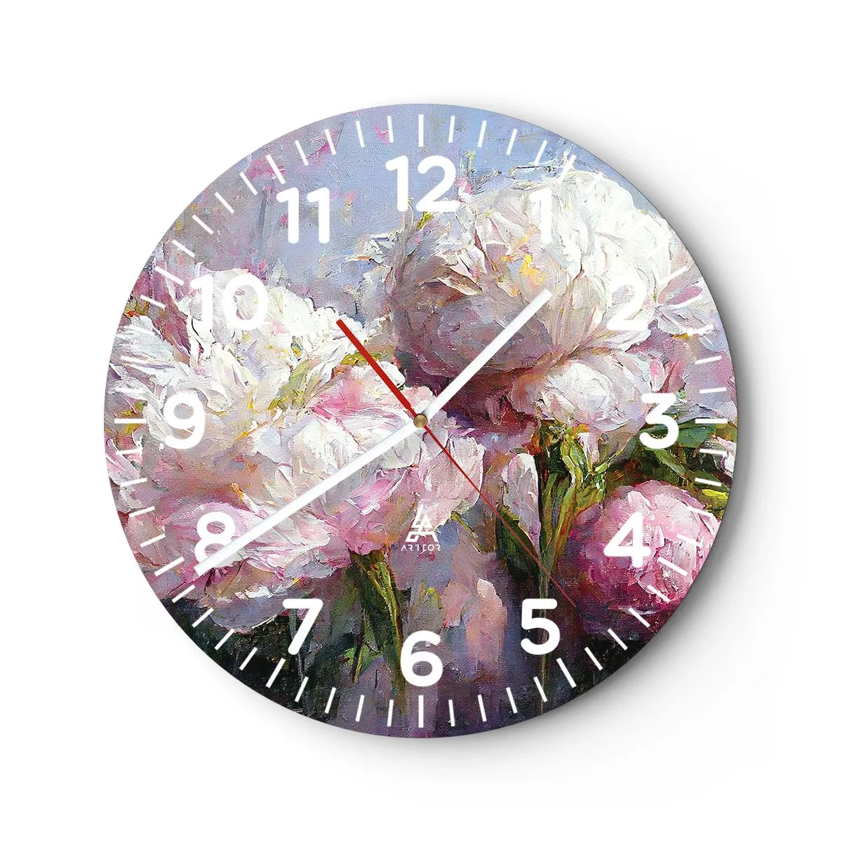 Nástěnné hodiny - Kytice překypující životem - 30x30 cm