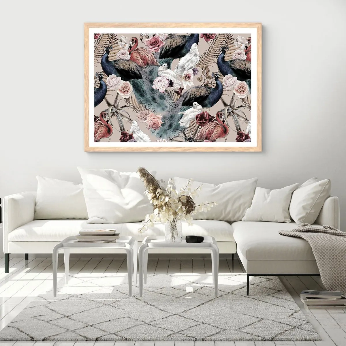 Plakát v rámu světlý dub - V palácové zahradě - 91x61 cm