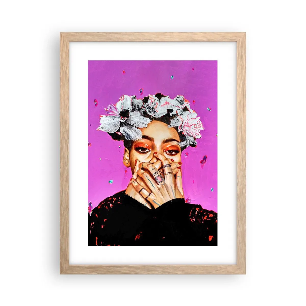 Plakát v rámu světlý dub - Trochu bláznivá - 30x40 cm