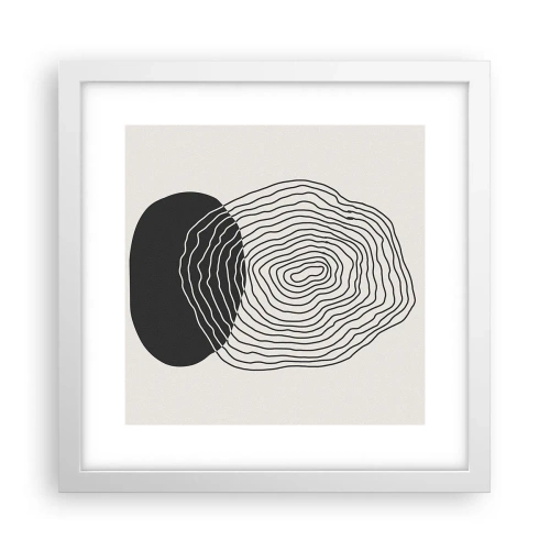 Plakát v bílém rámu - Trvání a kmitání - 30x30 cm