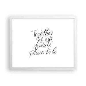 Plakát v bílém rámu - Cítíte to také? - 50x40 cm