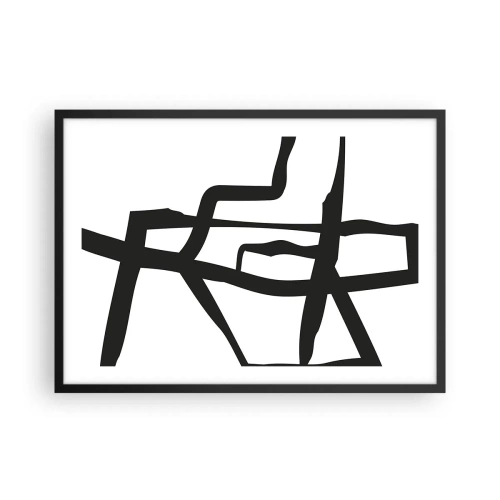 Plakát v černém rámu - Černobílá konstrukce - 70x50 cm