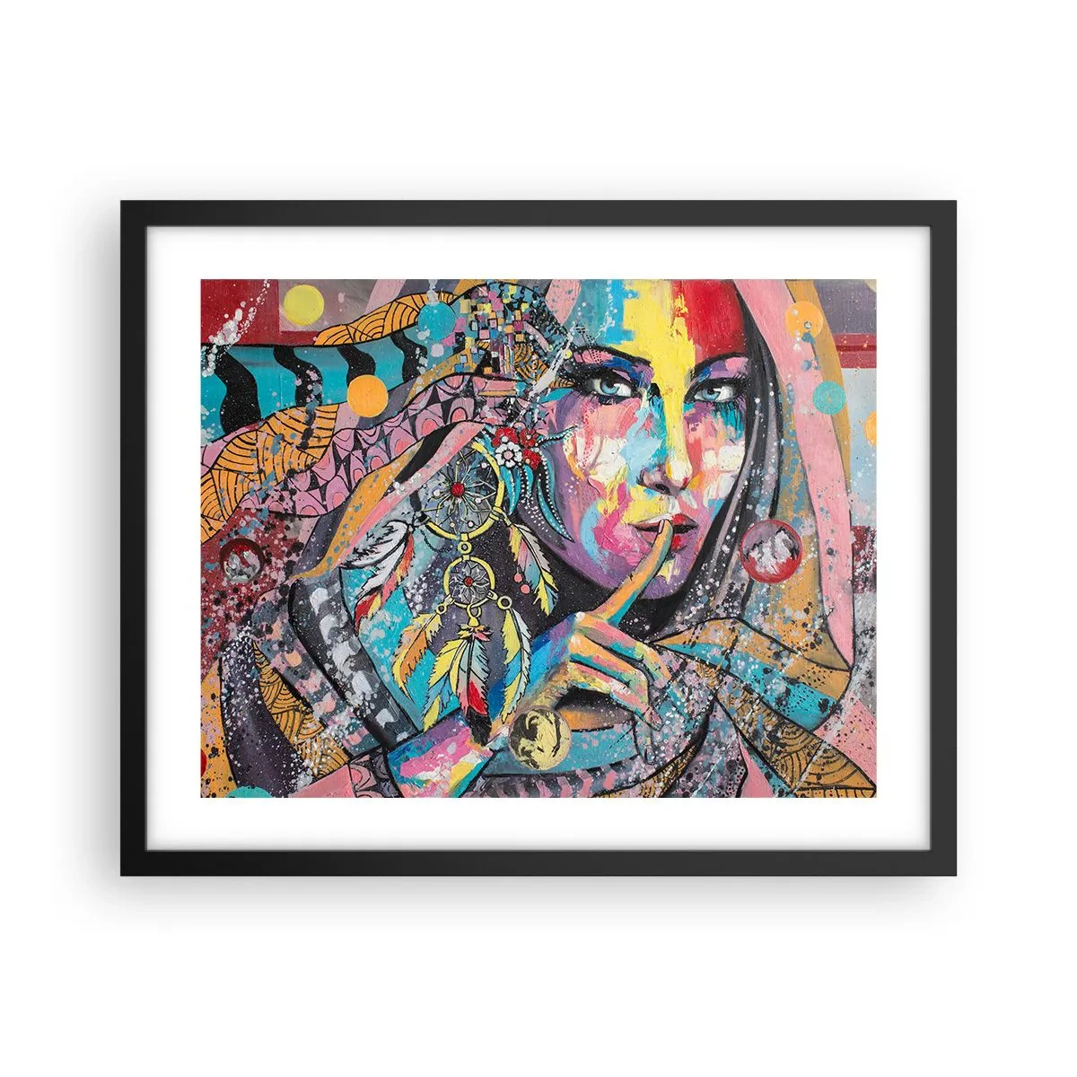 Plakát v černém rámu - Mlč, než pochopíš - 50x40 cm