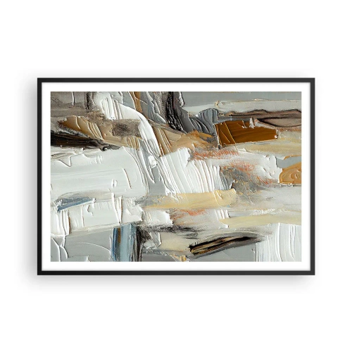 Plakát v černém rámu - Barevné nahromadění - 100x70 cm