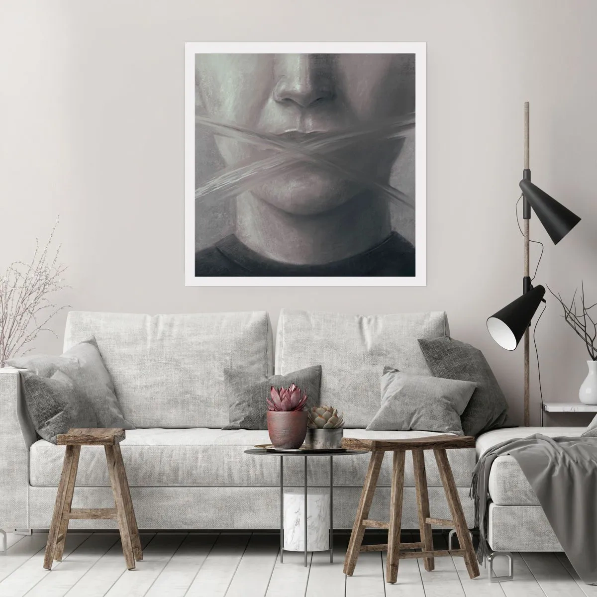 Plakát - Ani slovo - 60x60 cm