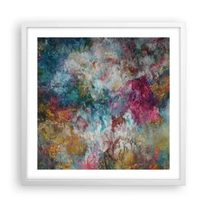 Plakát v bílém rámu - V plném rozkvětu - 50x50 cm