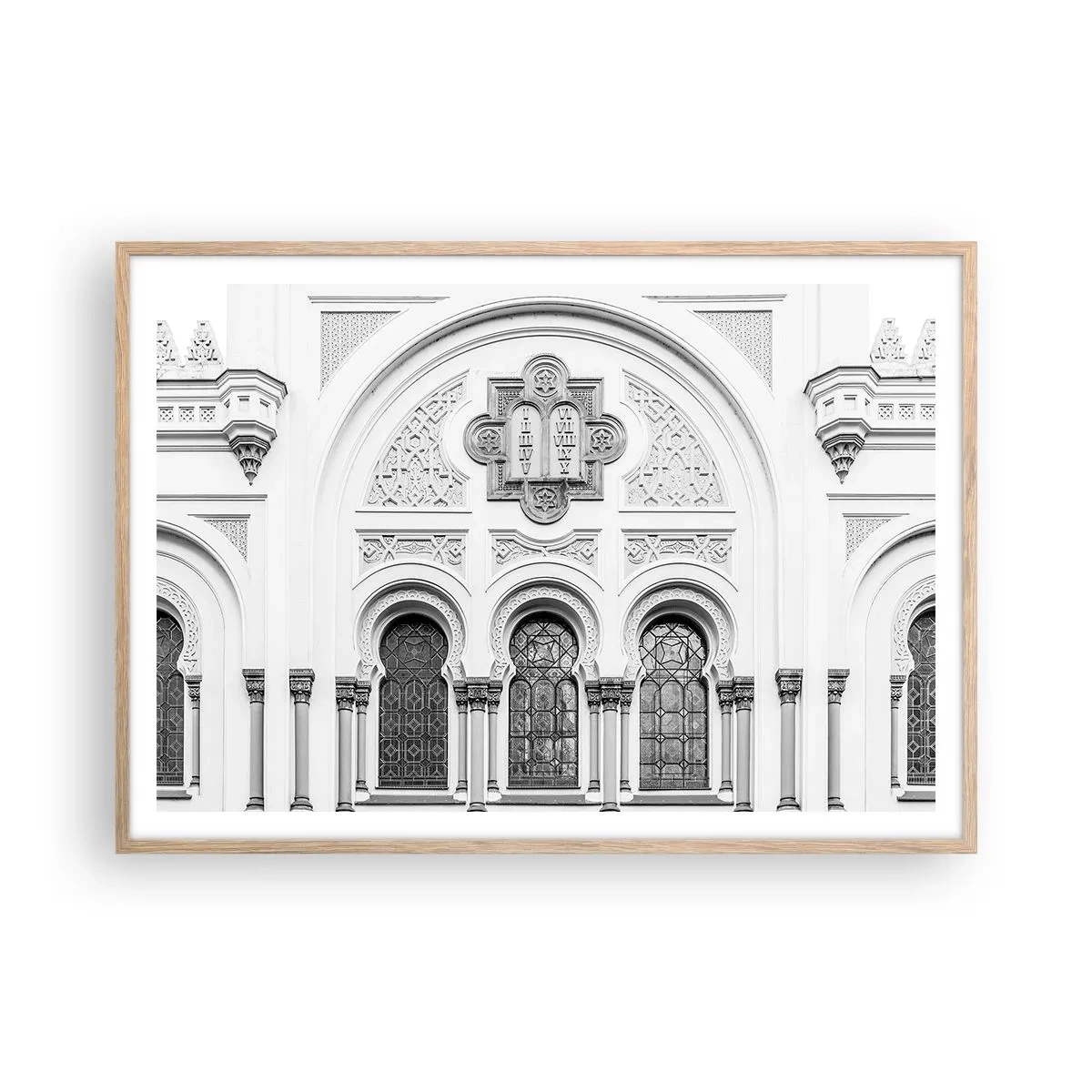 Plakát v rámu světlý dub - Na pomezí kultur - 100x70 cm