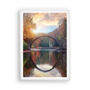 Plakát v bílém rámu - Za zrcadlem - 70x100 cm