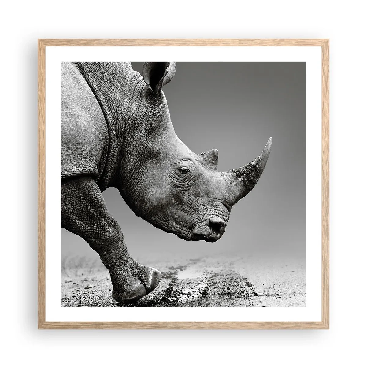 Plakát v rámu světlý dub - Nezastavitelná síla - 60x60 cm