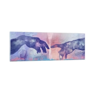 Obraz na skle - Božská jiskra života - 90x30 cm