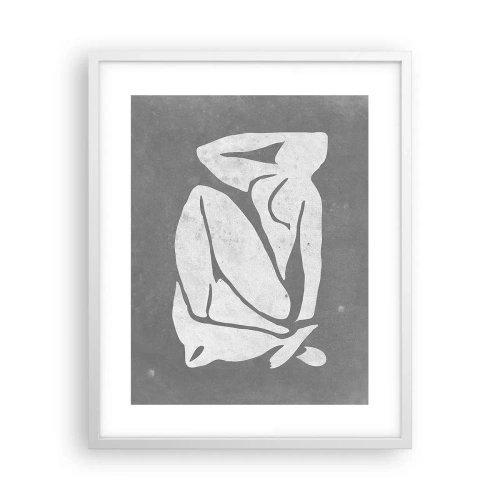 Plakát v bílém rámu - V zádumčivosti - 40x50 cm