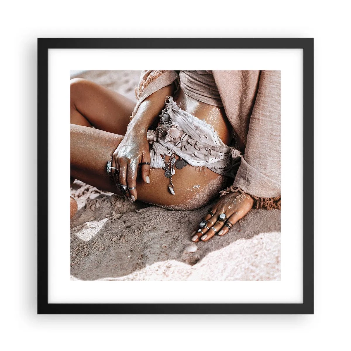 Plakát v černém rámu - Vyplavena na břeh? - 40x40 cm