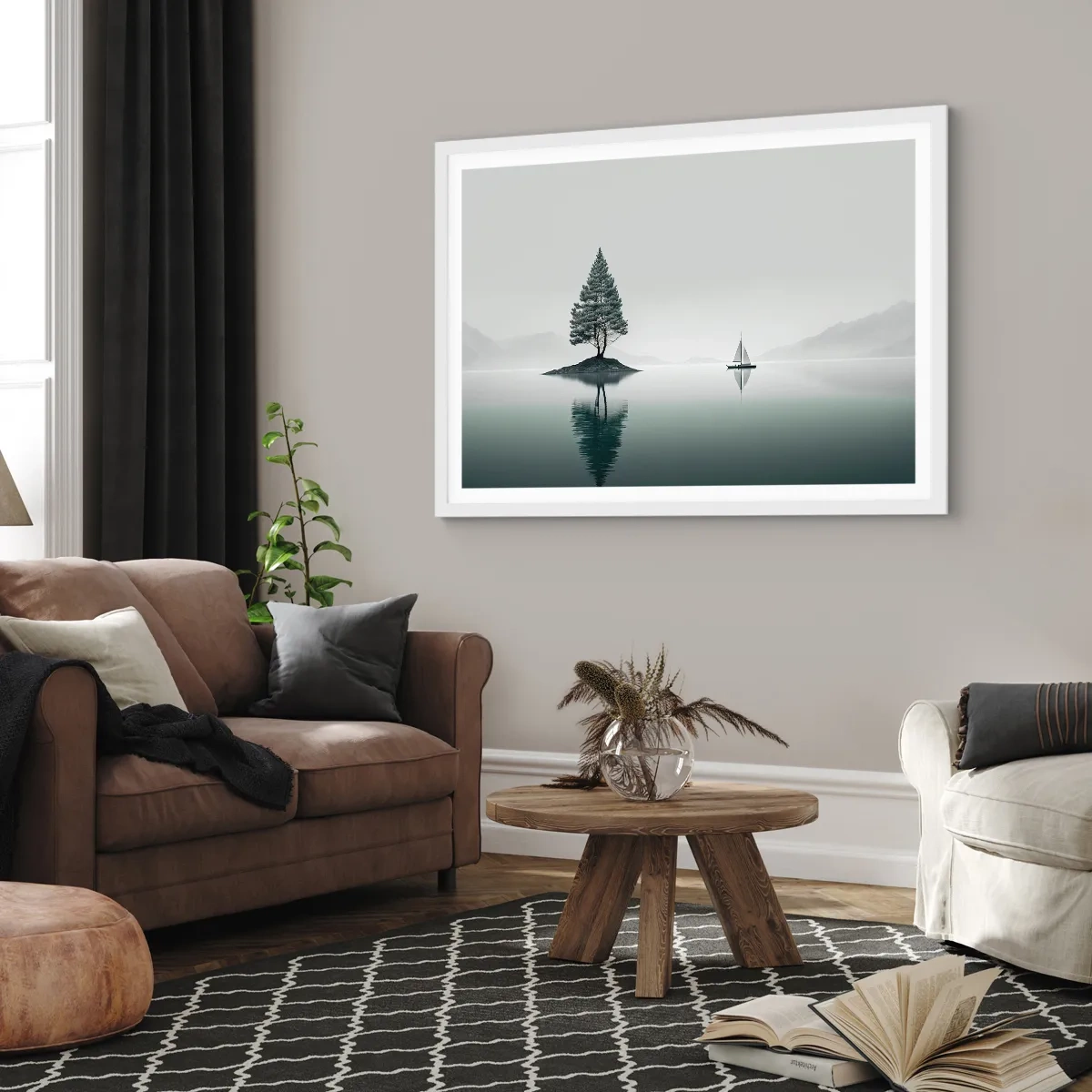 Plakát v bílém rámu - Snění - 100x70 cm