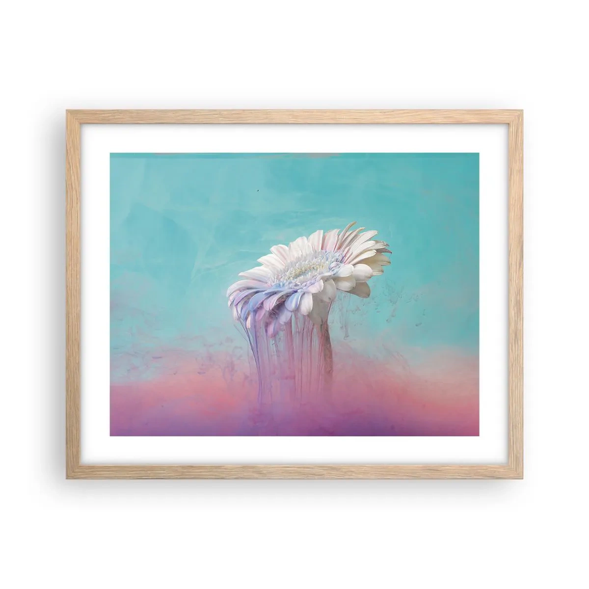 Plakát v rámu světlý dub - Záhrobí květin - 50x40 cm