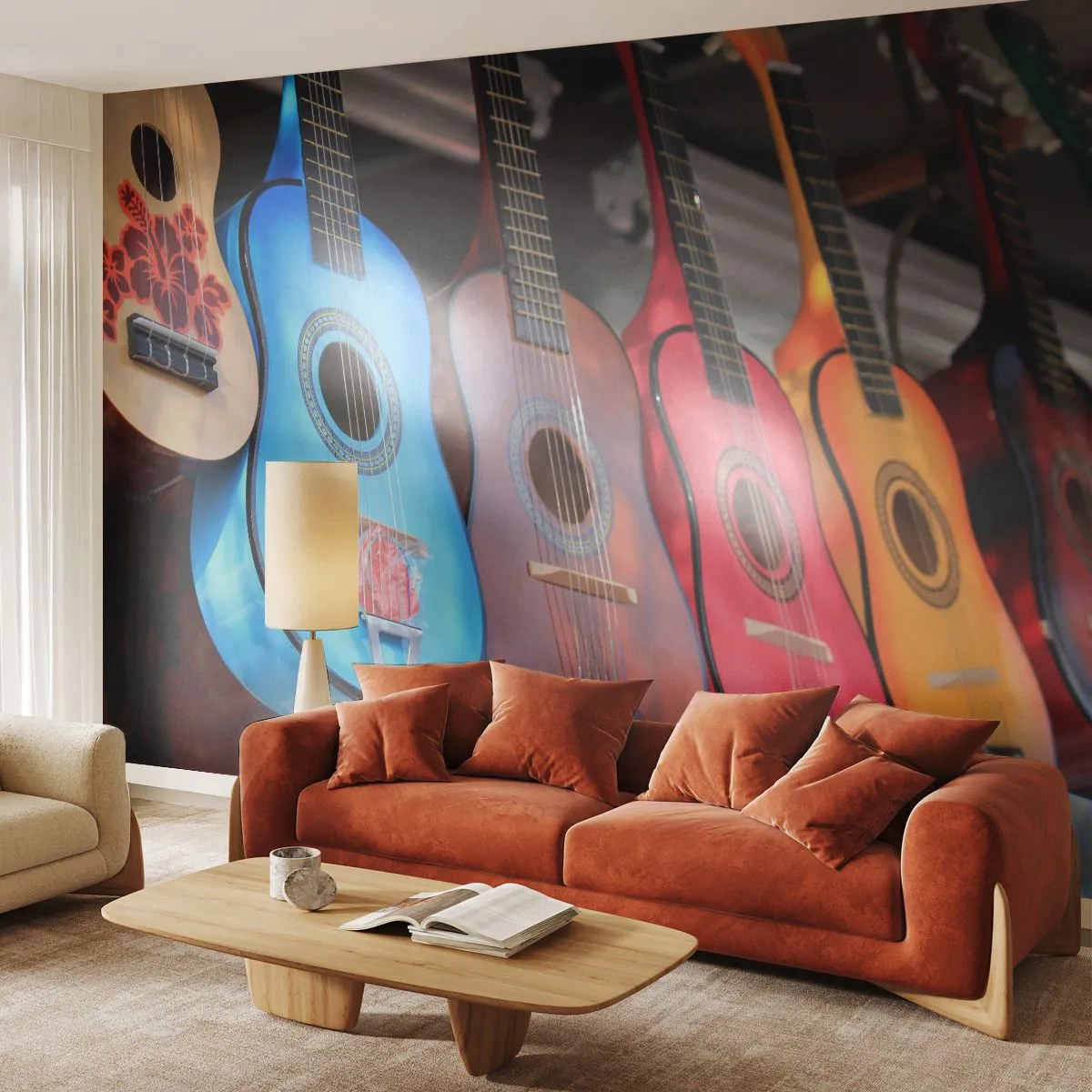 Fototapeta Samolepicí Deluxe Sticker - Latinskoamerická atmosféra - Hudba, Kytara, Hudební nástroj - 250x175 cm