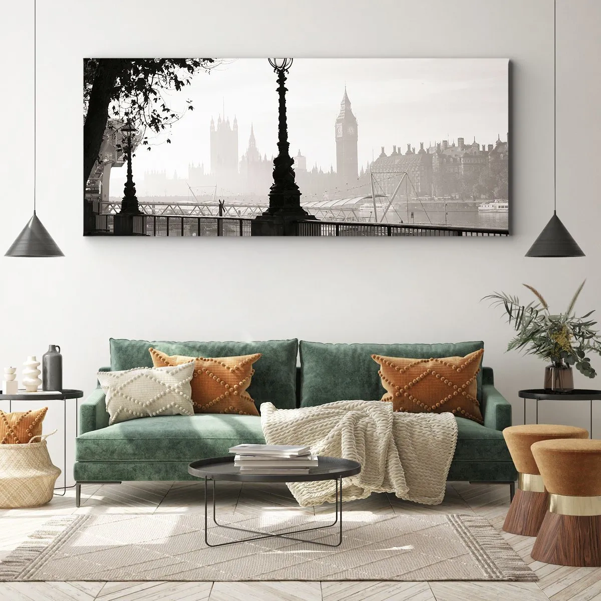 Obraz na plátně - Londýnské ráno - 100x40 cm