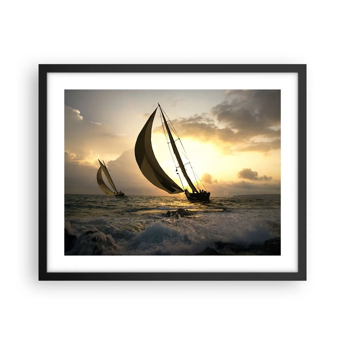 Plakát v černém rámu - S větrem a proti větru - 50x40 cm