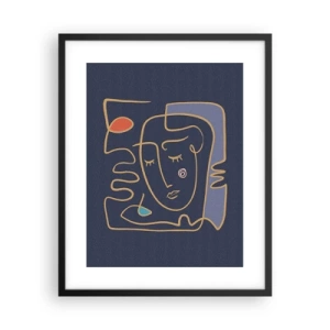 Plakát v černém rámu - V zádumčivosti - 40x50 cm