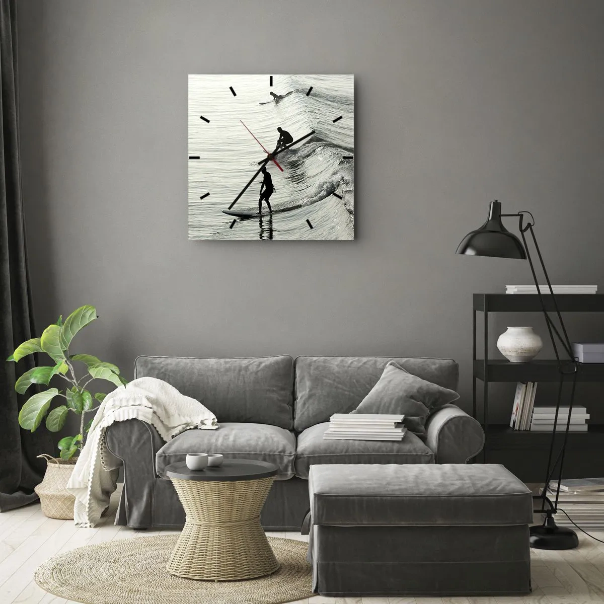 Nástěnné hodiny - Za vlnou - 30x30 cm