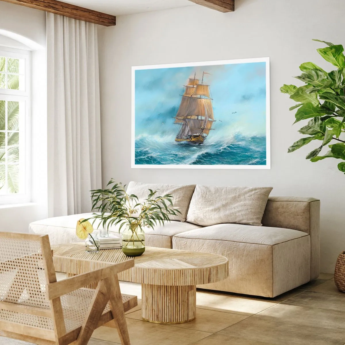 Plakát - Běžící po vlnách - 70x50 cm