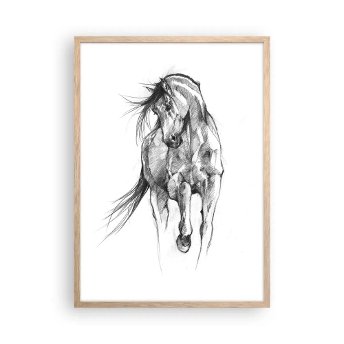 Plakát v rámu světlý dub - V ladném klusu - 50x70 cm