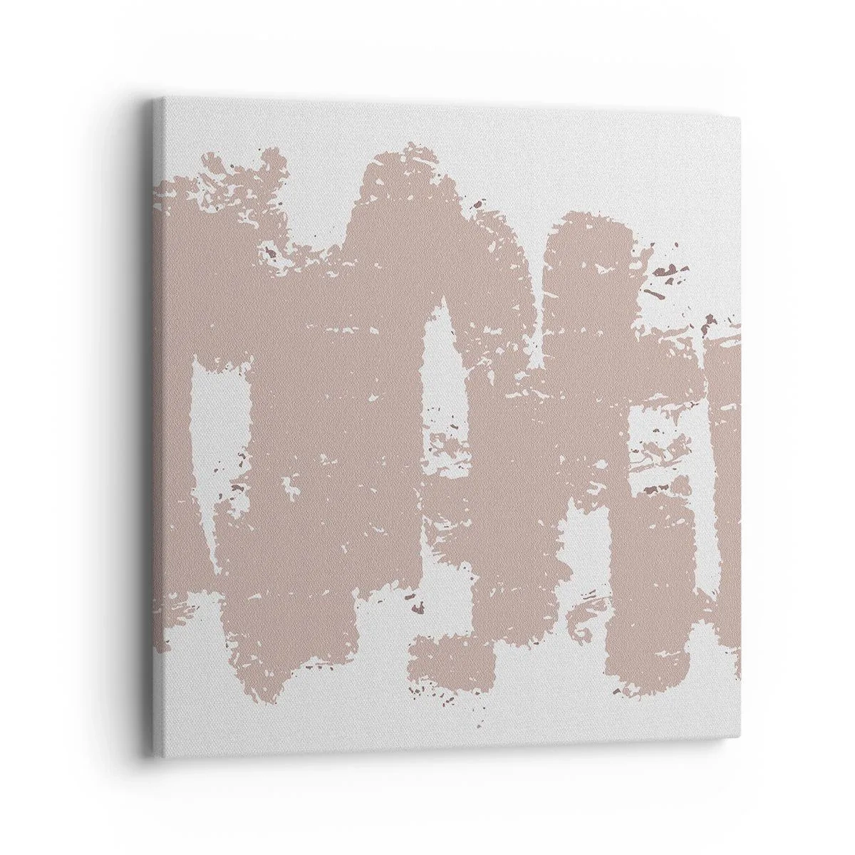 Obraz na plátně - Abstrakce v jemné růžové - 40x40 cm